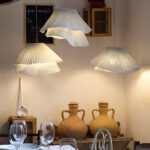 Stainless Steel Pleated Pendant Lamp - Image 3