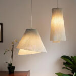 Stainless Steel Pleated Pendant Lamp - Image 2