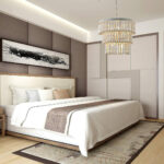 Three Tiered Wood Beaded Chandelier - Image 4