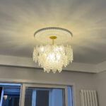 Tiered Carved Glass Chandelier - Image 11