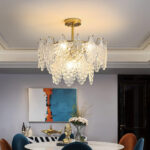 Tiered Carved Glass Chandelier - Image 12