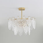 Tiered Carved Glass Chandelier - Image 14