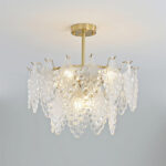 Tiered Carved Glass Chandelier - Image 18
