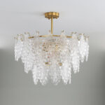 Tiered Carved Glass Chandelier - Image 19