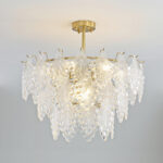 Tiered Carved Glass Chandelier - Image 20