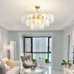 Tiered Carved Glass Chandelier - Image 7