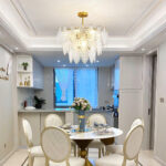 Tiered Carved Glass Chandelier - Image 9