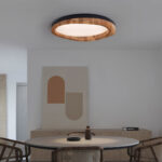 Timber Round Wood Ceiling Lamp - Image 2