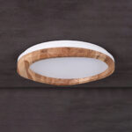 Timber Round Wood Ceiling Lamp - Image 9