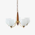 Tulips Glass Wood Chandelier - Image 19