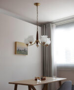 Tulips Glass Wood Chandelier - Image 9
