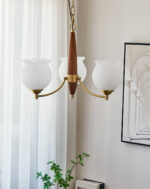 Tulips Glass Wood Chandelier - Image 12