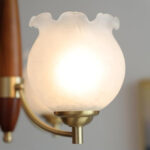 Tulips Glass Wood Chandelier - Image 14