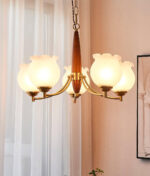 Tulips Glass Wood Chandelier - Image 7