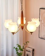 Tulips Glass Wood Chandelier - Image 4