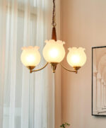 Tulips Glass Wood Chandelier - Image 5