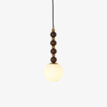 Vertical Walnut Balls Pendant Lamp