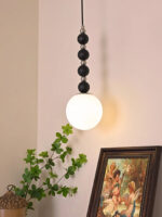 Vertical Walnut Balls Pendant Lamp - Image 14