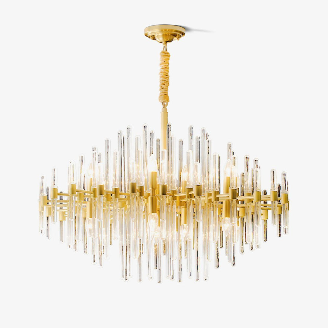 Vintage Antique Brass Chandelier - Image 1