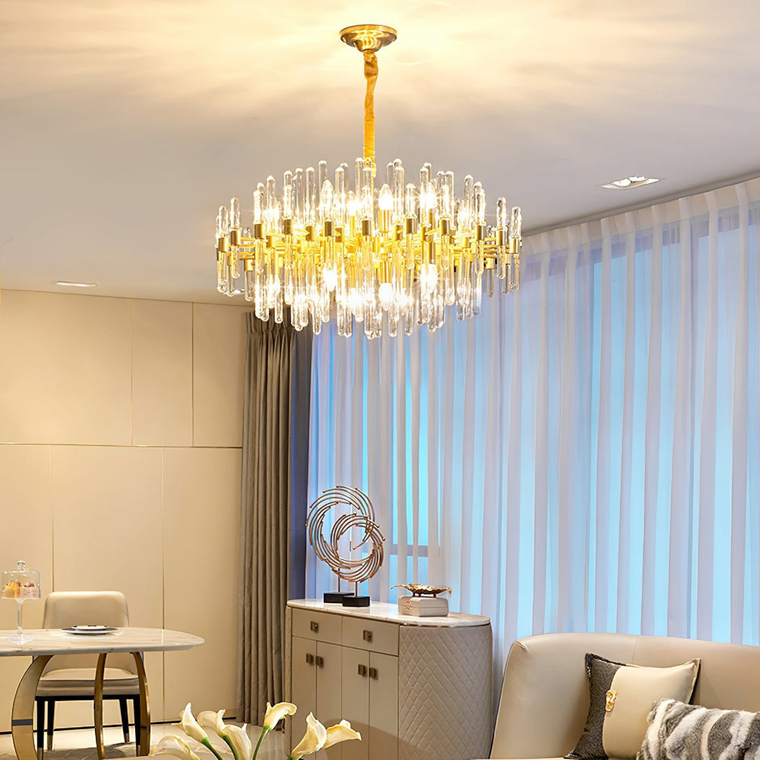 Vintage Antique Brass Chandelier - Image 2