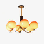 Vintage Caramel Globe Chandelier - Image 18