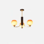 Vintage Caramel Globe Chandelier - Image 14