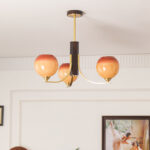 Vintage Caramel Globe Chandelier - Image 16