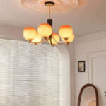 Vintage Caramel Globe Chandelier - Image 17