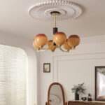 Vintage Caramel Globe Chandelier - Image 10