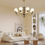 Vintage Curved Sphere Chandelier - Image 5