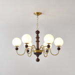Vintage Curved Sphere Chandelier - Image 7