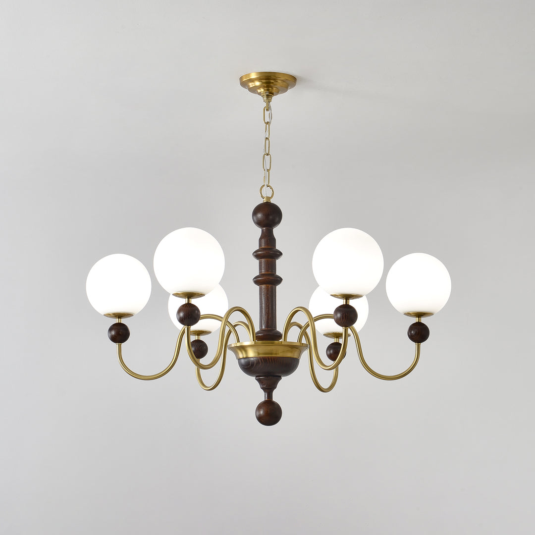 Vintage Curved Sphere Chandelier - Image 15