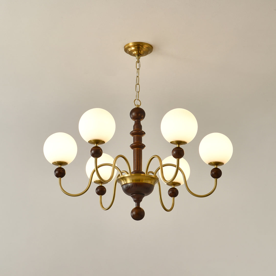Vintage Curved Sphere Chandelier - Image 16