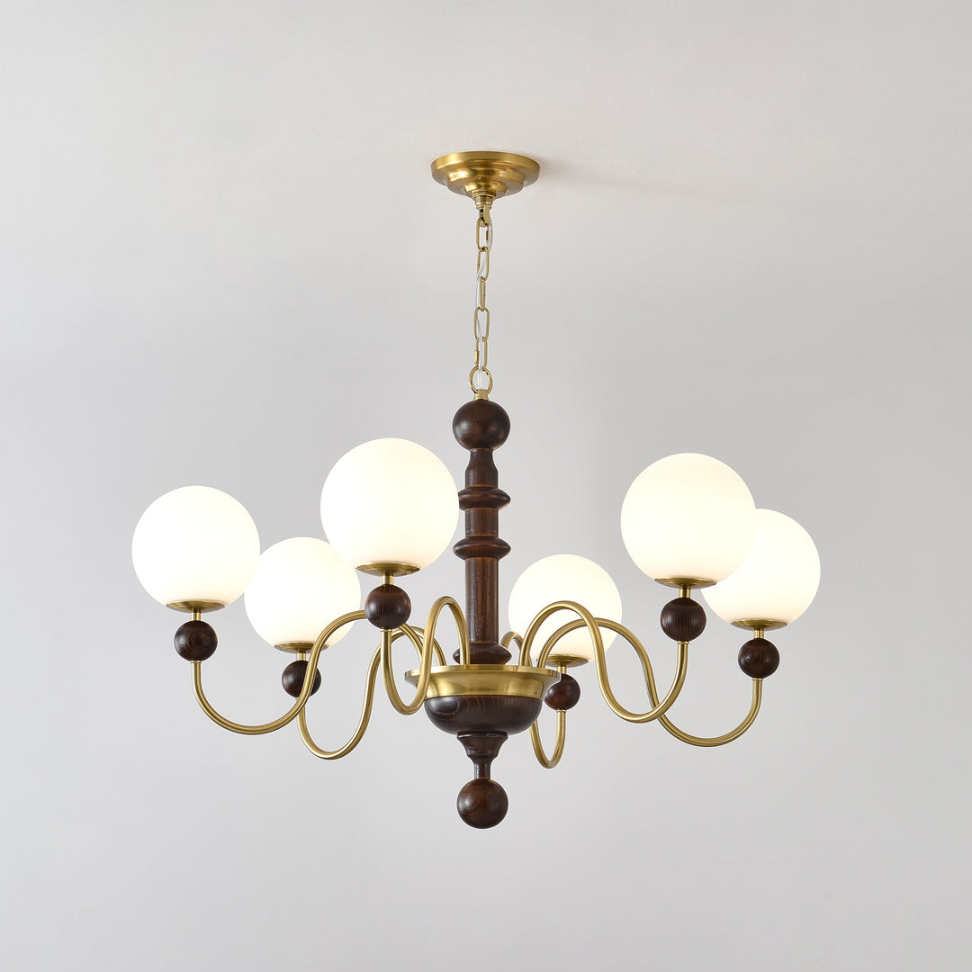 Vintage Curved Sphere Chandelier - Image 17