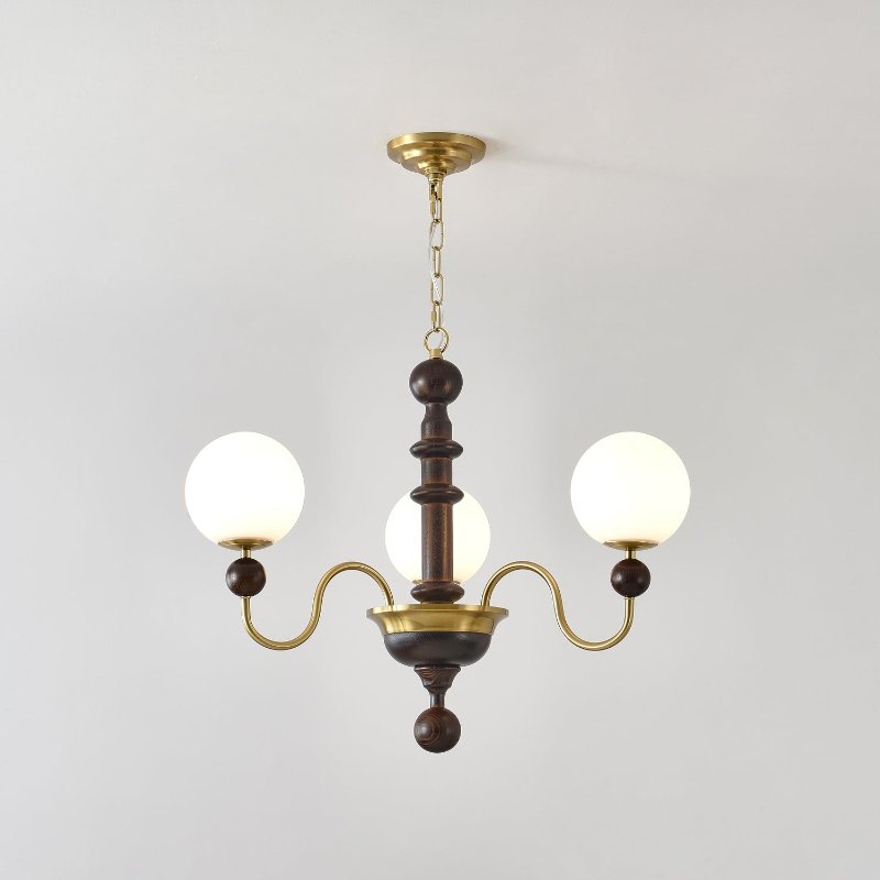 Vintage Curved Sphere Chandelier - Image 6