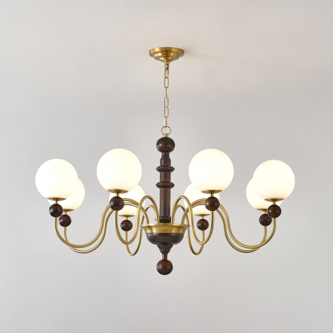 Vintage Curved Sphere Chandelier - Image 2