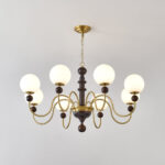 Vintage Curved Sphere Chandelier - Image 12