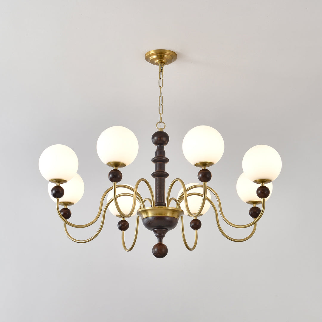 Vintage Curved Sphere Chandelier - Image 12
