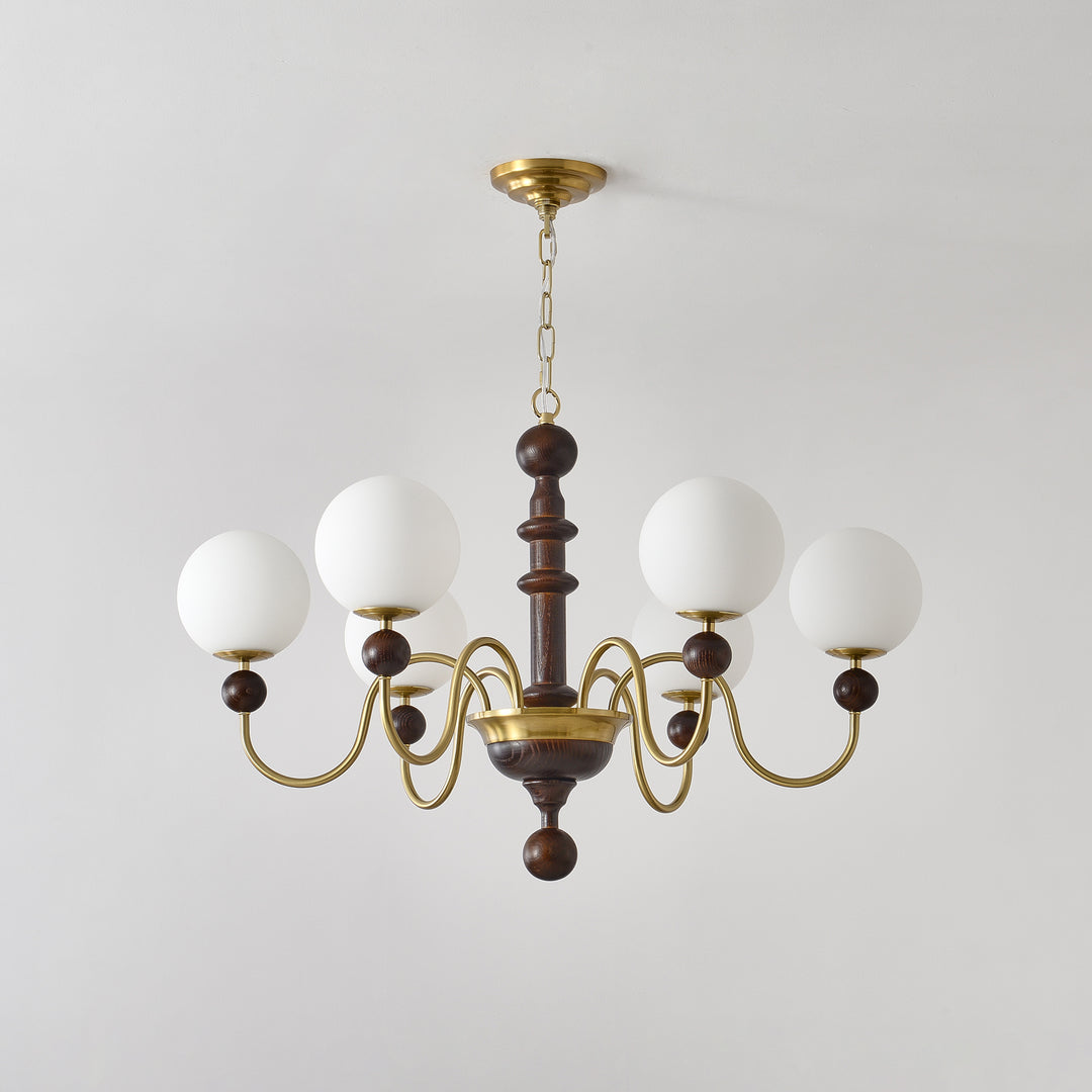 Vintage Curved Sphere Chandelier - Image 14