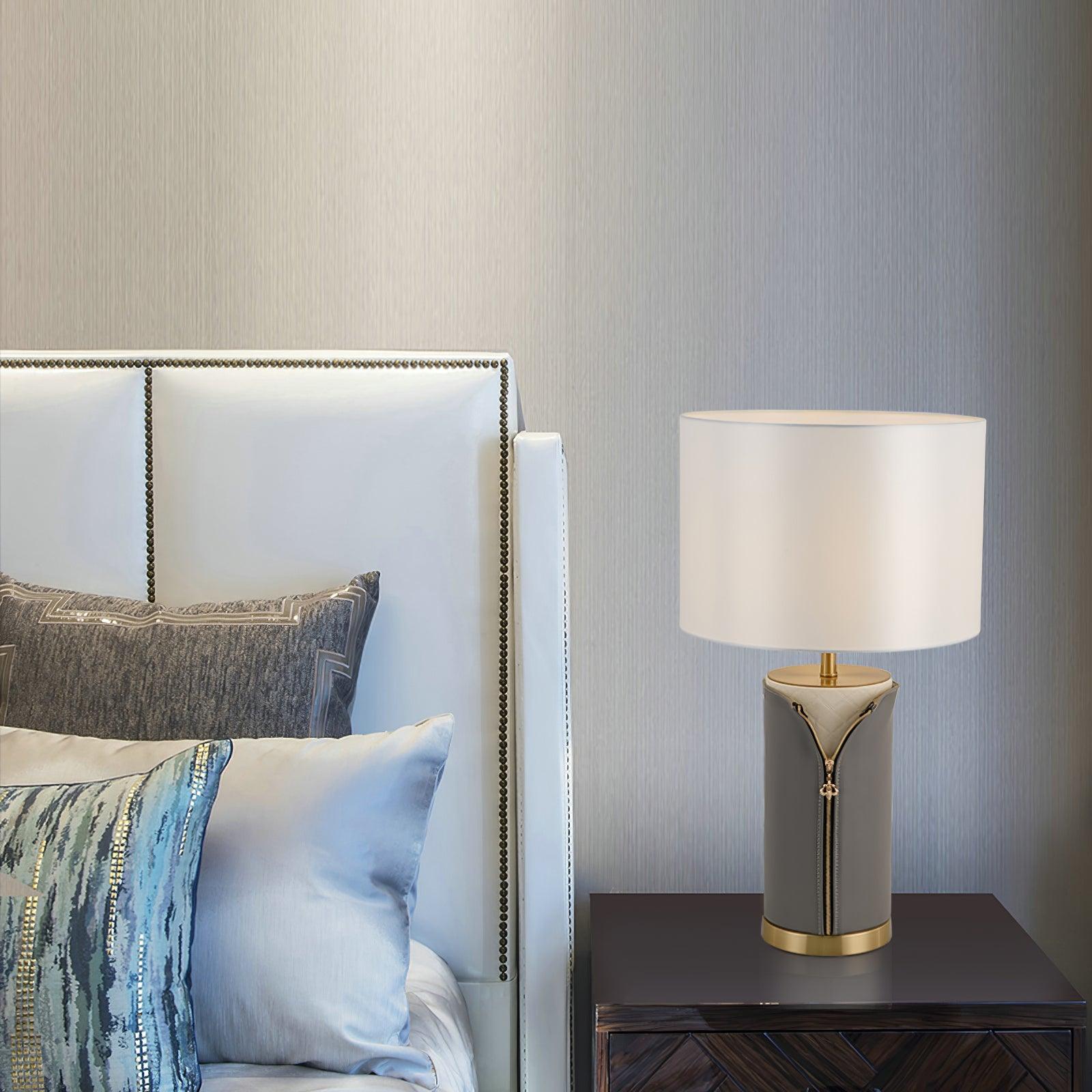 Vintage Leather Table Lamp - Image 2