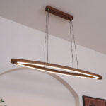 Walnut Arc Linear Pendant Lamp - Image 11