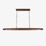Walnut Arc Linear Pendant Lamp