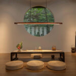 Walnut Arc Linear Pendant Lamp - Image 8