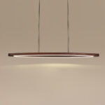 Walnut Arc Linear Pendant Lamp - Image 15