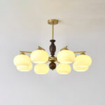 Walnut Beige Orb Chandelier - Image 20