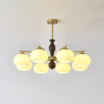 Walnut Beige Orb Chandelier - Image 5