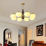 Walnut Beige Orb Chandelier - Image 2