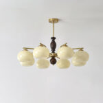 Walnut Beige Orb Chandelier - Image 14