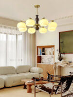 Walnut Beige Orb Chandelier - Image 8