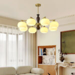 Walnut Beige Orb Chandelier - Image 18